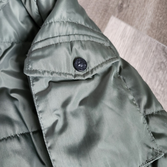 Hudson Girls Winter Coat Olive Green Size L 12/14 - Picture 11 of 12